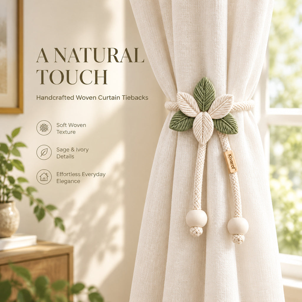 Lavender Crochet Flower Curtain Tieback – Soft Lilac