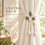 Lavender Crochet Flower Curtain Tieback – Soft Lilac