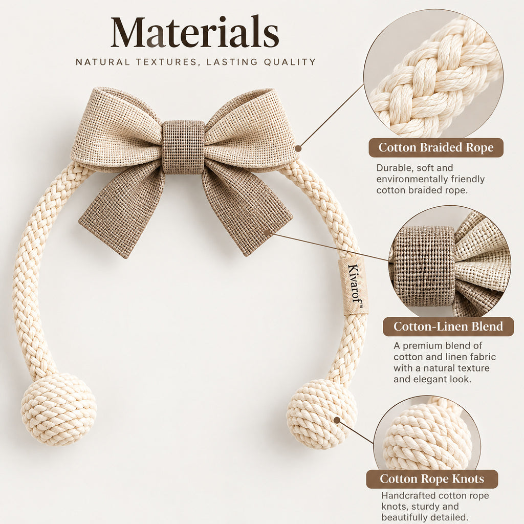 Ivory Flower Curtain Tieback – Classic Pearl Center