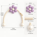 Burgundy Rose Curtain Tieback – Vintage Floral Rope