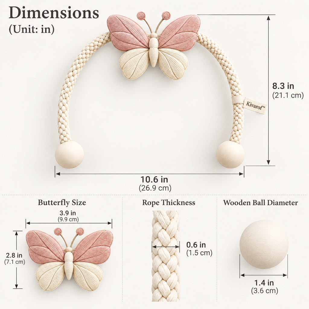 Blush Pink Lotus Curtain Tieback – Delicate Floral Drapery Accent