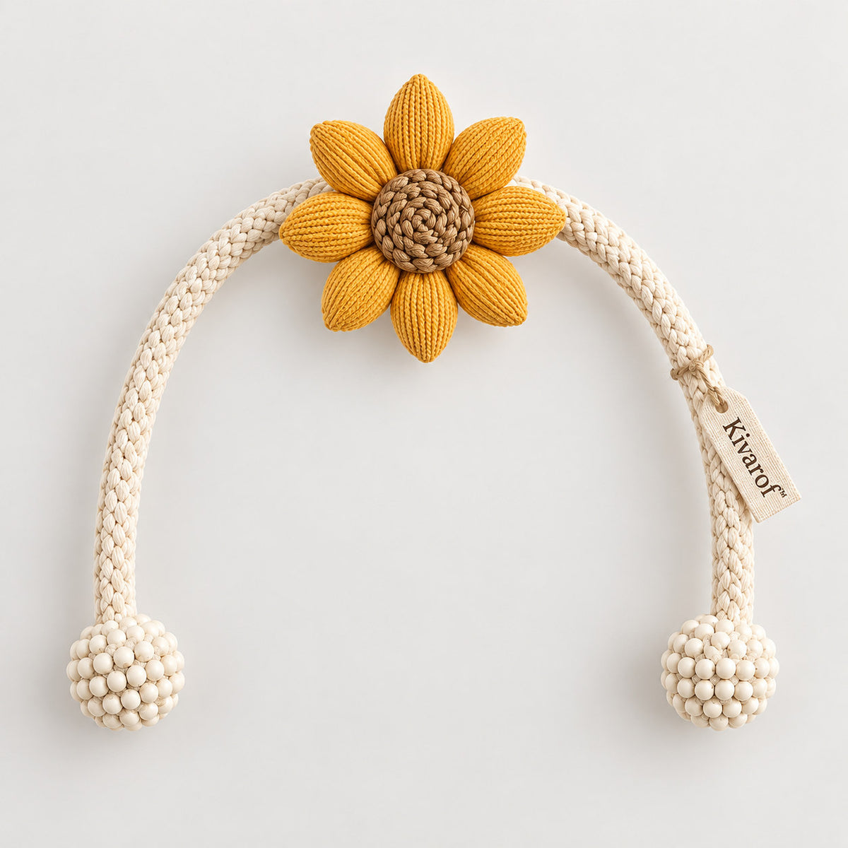 Burgundy Blossom Curtain Tieback – Rich Floral Accent